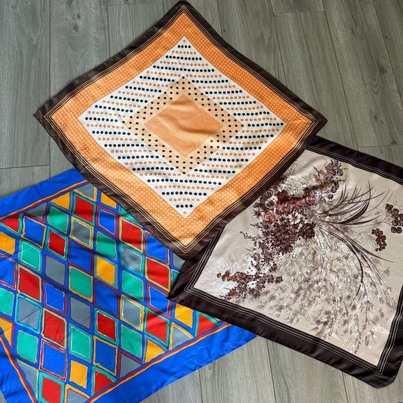 Vintage Scarves Bundle of 7! True Vintage 60s 70s 80s Items - Picture 2 of 5